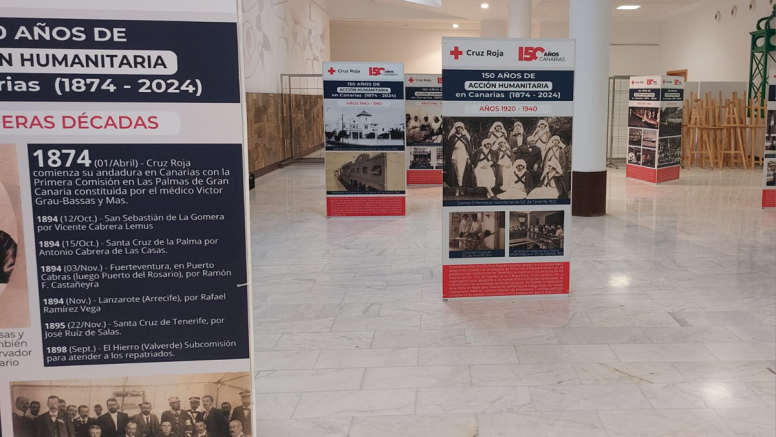 La exposición '150 años de Acción Humanitaria en Canarias'