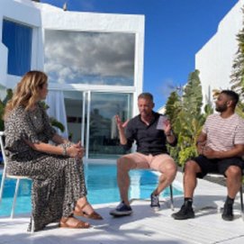 Amanda, JB y Sam en el programa grabado en Costa Teguise