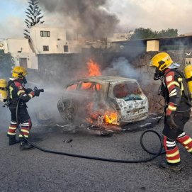 Incendio de un vehículo en Teseguite