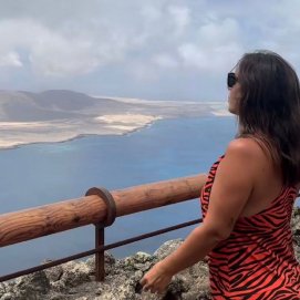 Anabel Pantoja en el Mirador del Río