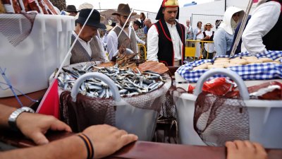 Ofrenda en la Romería de Los Dolores. 