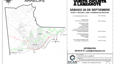 Consulta los cortes de carreteras a causa de la Vuelta Ciclista a Lanzarote
