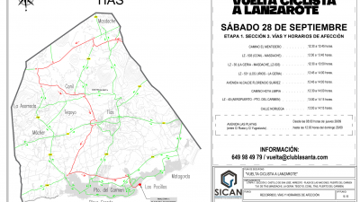Consulta los cortes de carreteras a causa de la Vuelta Ciclista a Lanzarote