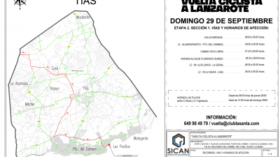 Consulta los cortes de carreteras a causa de la Vuelta Ciclista a Lanzarote