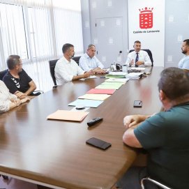 Reunión de El Cabildo de Lanzarote con lucha canaria y federaciones