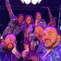 Los integrantes de la orquesta 'Mambo Latino' en una de sus actuaciones Los integrantes de la orquesta 'Mambo Latino' en una de sus actuaciones