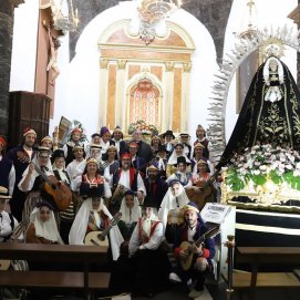 El grupo folklórico Timbayba en el pregón de Los Dolores 2023