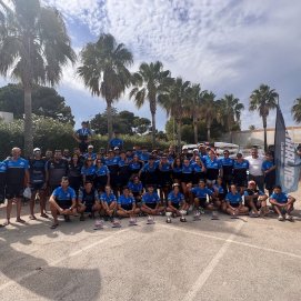 El equipo de los Marlines en el 'Campeonato de España de Kayak de mar'