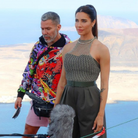 Pilar Rubio durante el rodaje del programa 'Discovering Canary Islands'