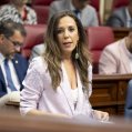 The Minister of Tourism Jéssica de León during a parliamentary intervention. The Minister of Tourism Jéssica de León during a parliamentary intervention.