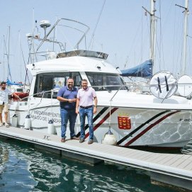 Visita de Oswaldo Betancort y Samuel Martín a la nueva embarcación