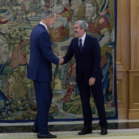 El Rey Felipe VI y Clavijo en el Palacio de la Zarzuela (Foto: La Provincia)