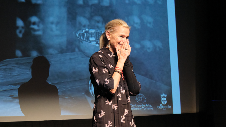 Teresa Correa, durante el encuentro