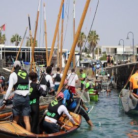 La 'Federación Insular de Barquillos de Vela Latina' en Marina Colón
