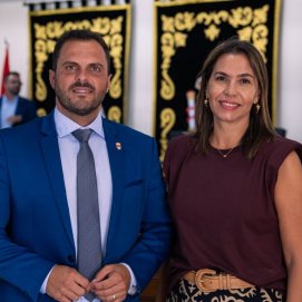 Maite Corujo y Yonathan de León