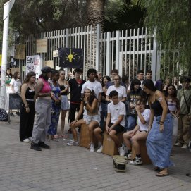 Huelga de los estudiantes de la Escuela de Arte Pancho Lasso (Foto: José Luis Carrasco)