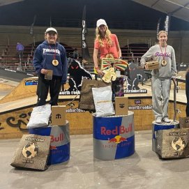 La ganadora en el campeonato 'World Rookie Tour' de Skate 