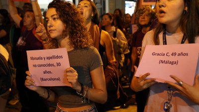 Manifestación víctimas de violencia de género