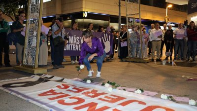 Manifestación víctimas de violencia de género