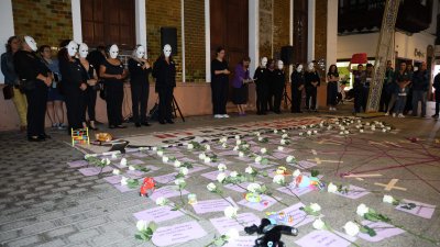 Manifestación víctimas de violencia de género