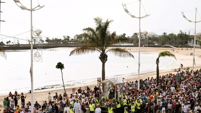 Llegada de la Virgen de Los Dolores a Arrecife