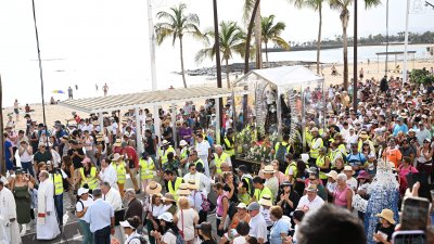 Llegada de la Virgen de Los Dolores a Arrecife