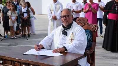 Llegada de la Virgen de Los Dolores a Arrecife