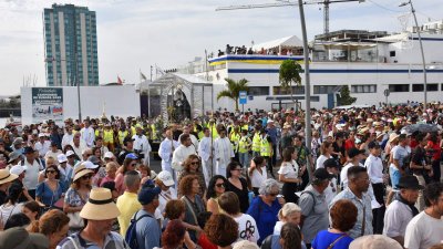 Llegada de la Virgen de Los Dolores a Arrecife