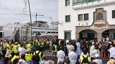 Llegada de la Virgen de Los Dolores a Arrecife