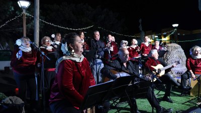 Encendido navideño en Tinajo. Foto: La Voz