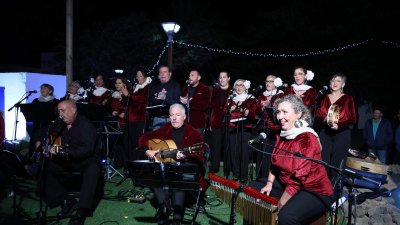 Encendido navideño en Tinajo. Foto: La Voz