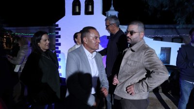 Encendido navideño en Tinajo. Foto: La Voz