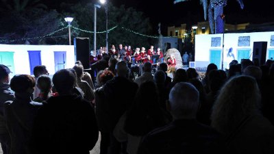 Encendido navideño en Tinajo. Foto: La Voz