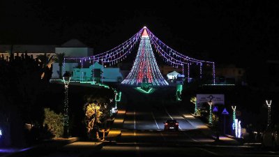 Encendido navideño en Tinajo. Foto: La Voz