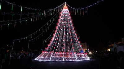Encendido navideño en Tinajo. Foto: La Voz