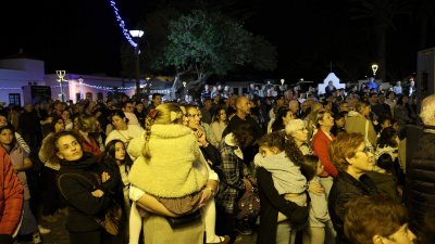 Encendido navideño en Tinajo. Foto: La Voz