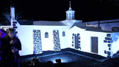 Encendido navideño en Tinajo. Foto: La Voz