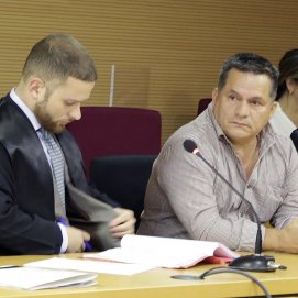 El masajista NFLO durante su intervención en el juicio en su contra este martes. Foto: José Luis Carrasco.
