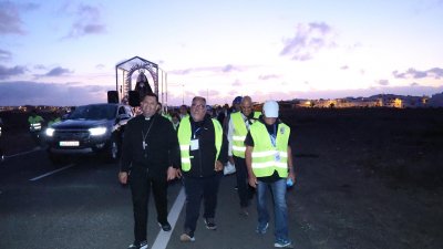 Regreso de la Virgen de Los Dolores a Mancha Blanca Fotos: Juan Mateos y cedidas