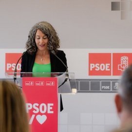 Ariagona González en rueda de prensa