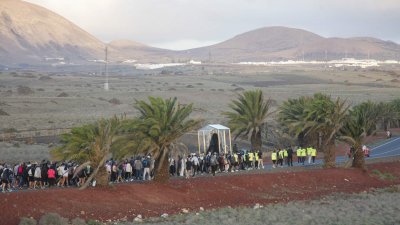 Regreso de la Virgen de Los Dolores a Mancha Blanca Fotos: Juan Mateos y cedidas