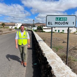 Jacobo Medina en la carretera de El Mojón