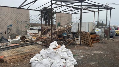 Vertidos de basura y escombros en Arrecife
