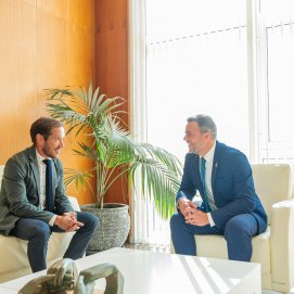 Visita del consejero de Transición Ecológica del Gobierno de Canarias, Mariano Zapata y el vicepresidente Jacobo Medina.