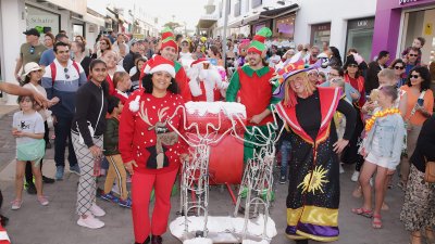 Visita de Papá Noel a Playa Blanca