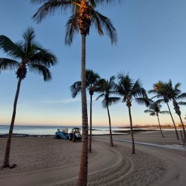 Playa de El Reducto. Este mes de noviembre en un amanecer