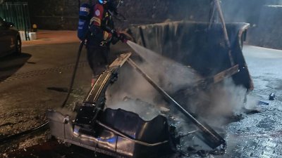 Estado de los contenedores quemados