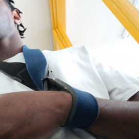El joven agredido con lesiones en el hospital