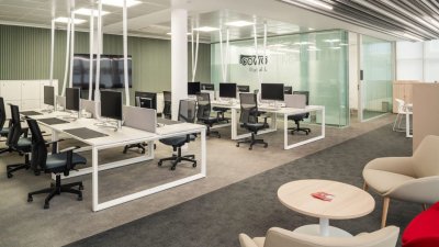 Zona de trabajo Coworking Digital