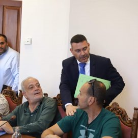 Oswaldo Betancort junto a algunos ganaderos de Lanzarote